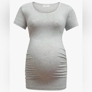 Gray Ruched T-Shirt Maternity